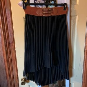 Long black western style skirt